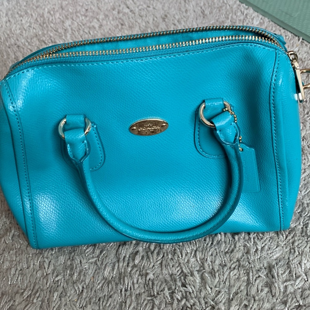 Coach Bennett Mini Satchel in teal